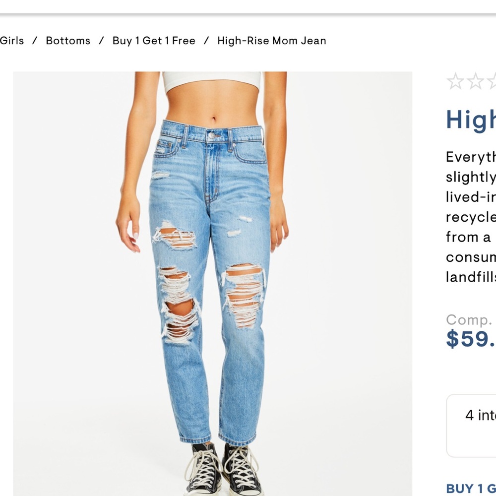 Aeropostale ripped light wash jeans